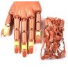 Mano finta pratica ricostruzione unghie nail art estetista snodata con tips
