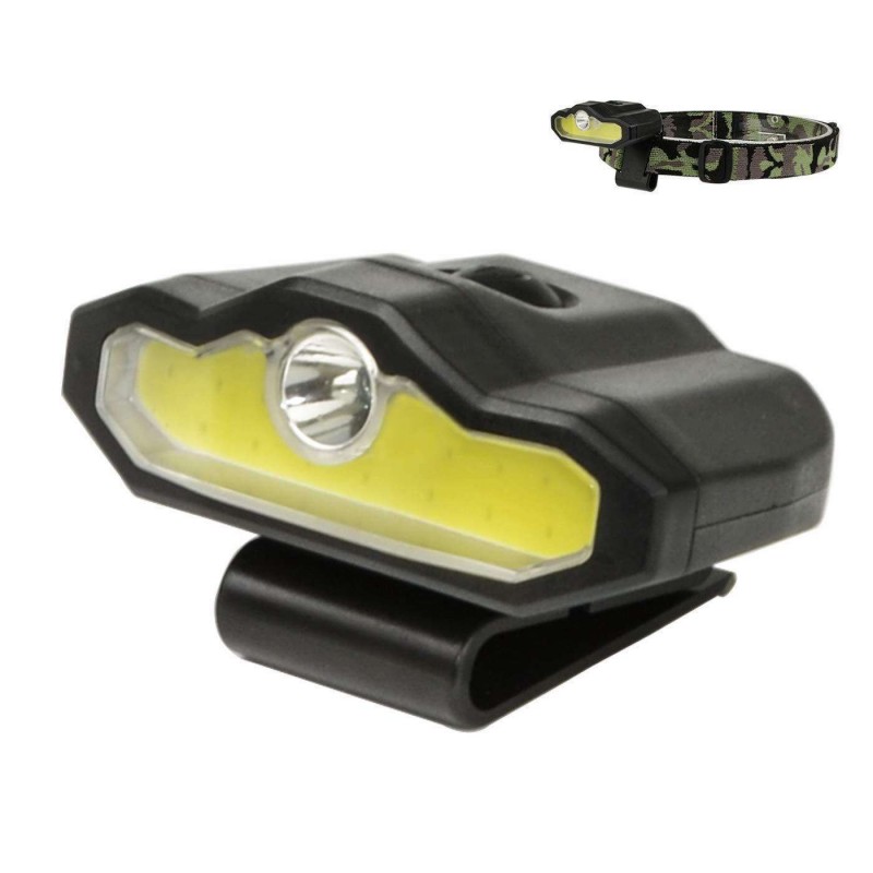 Torcia frontale luce LED da testa lampada ricaricabile pesca viaggio casa USB 