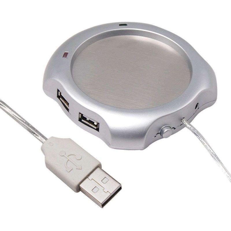 Scalda tazza con cavo USB hub 4 porte multipresa scaldatazza ufficio portatile 