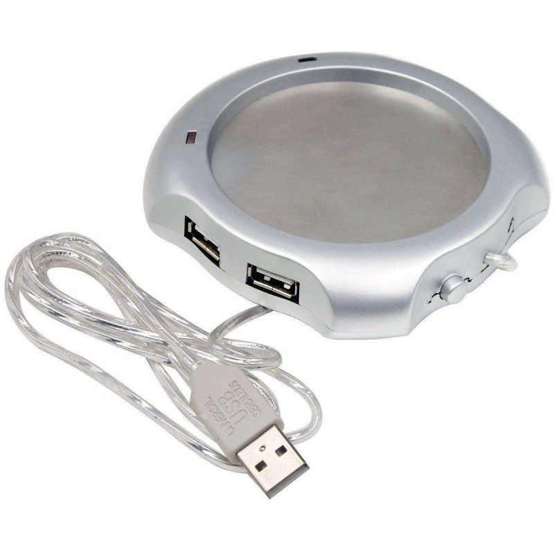 Scalda tazza con cavo USB hub 4 porte multipresa scaldatazza ufficio portatile 