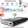 10000mah POWER BANK carica BATTERIA ESTERNA UNIVERSALE con cavo o wireless 