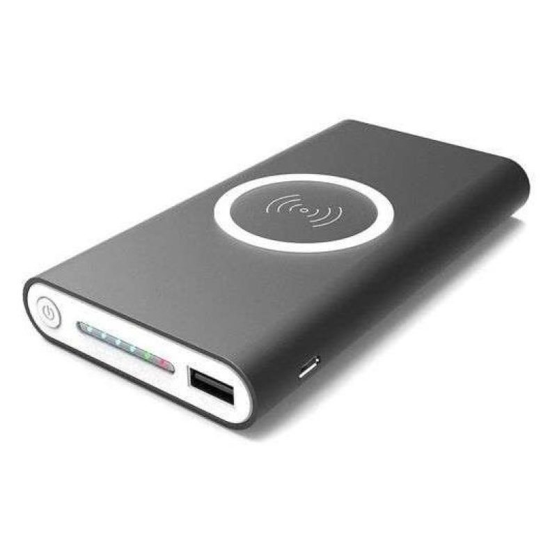 10000mah POWER BANK carica BATTERIA ESTERNA UNIVERSALE con cavo o wireless 