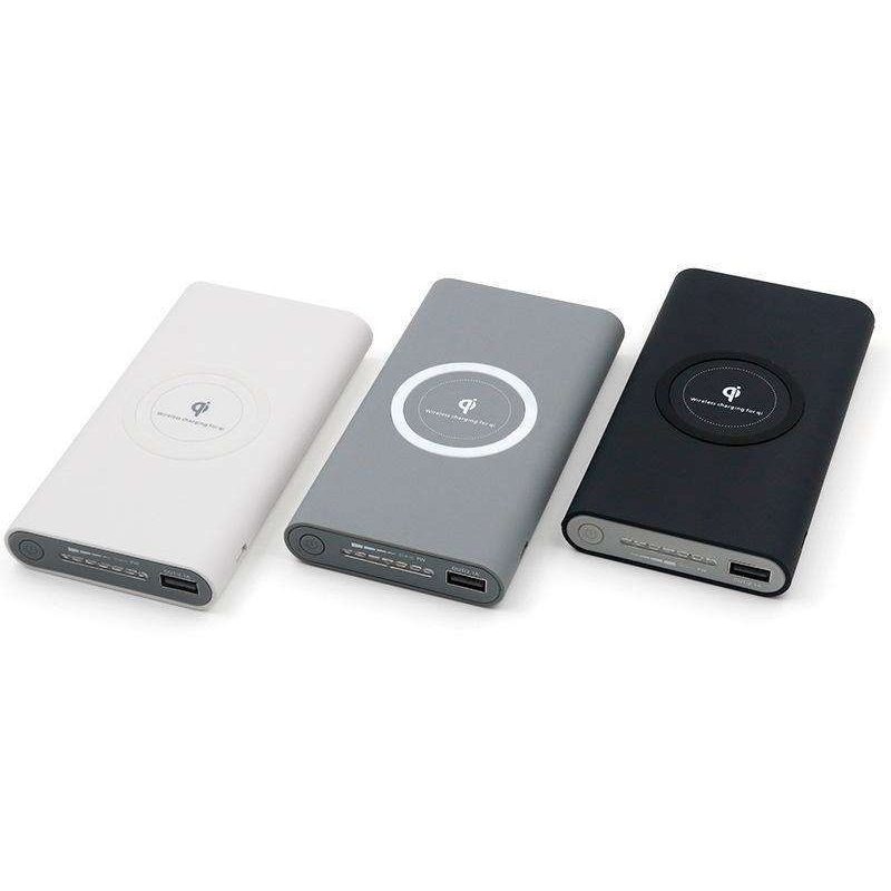 10000mah POWER BANK carica BATTERIA ESTERNA UNIVERSALE con cavo o wireless 