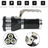 Torcia a mano tattica alluminio 3 bulbi led 3 funzioni ricaricabile impermeabile 