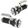 Torcia a mano tattica alluminio 3 bulbi led 3 funzioni ricaricabile impermeabile 