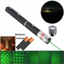 Puntatore laser verde con ghiera e clip raggi astronomico batterie incluse 
