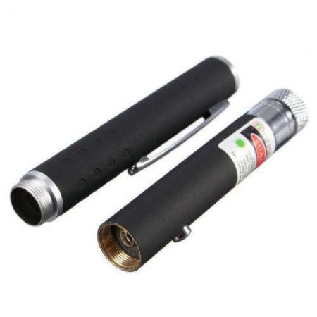 Puntatore laser verde con ghiera e clip raggi astronomico batterie incluse 