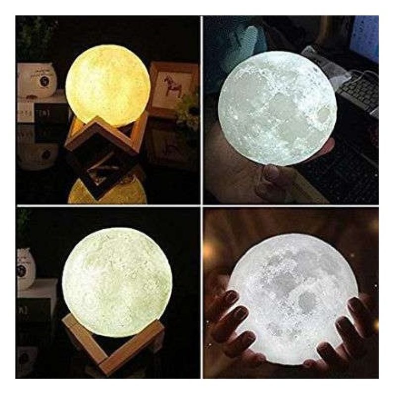 Lampada a forma di Luna 3D luce lunare colori vari touch illuminazione cavo usb
