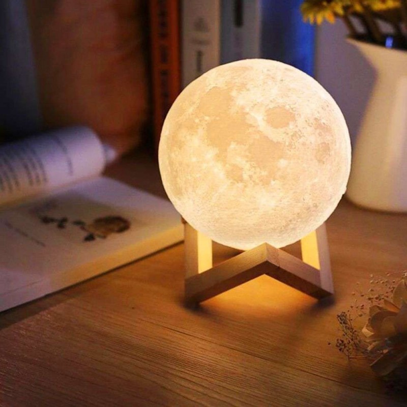 Lampada 3D Luna Personalizzata Con Foto E Testo – Regalo Unico, Ricaricabile USB, 16 Colori Con Telecomando