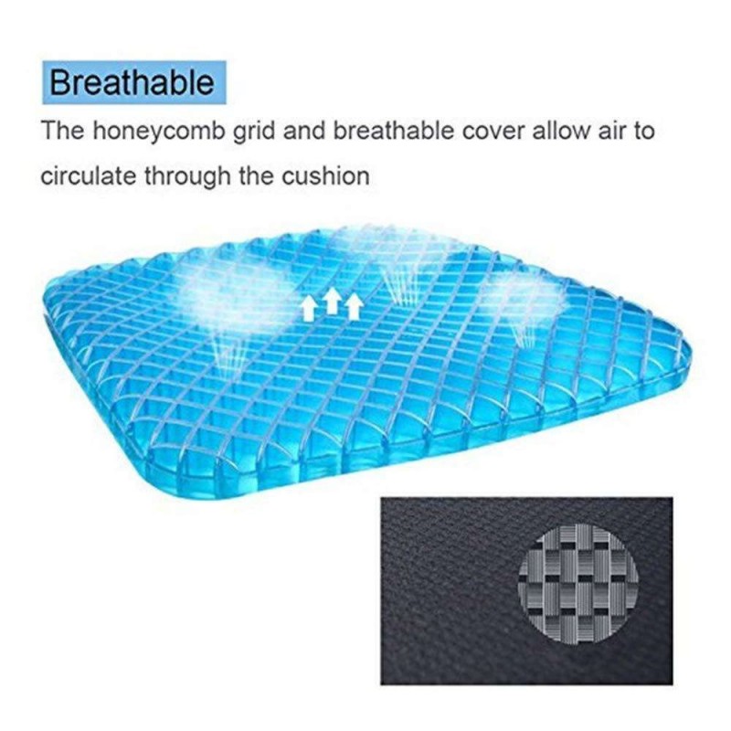 Cuscino gel nido d'ape sedia ufficio casa relax sostegno postura corretta flex
