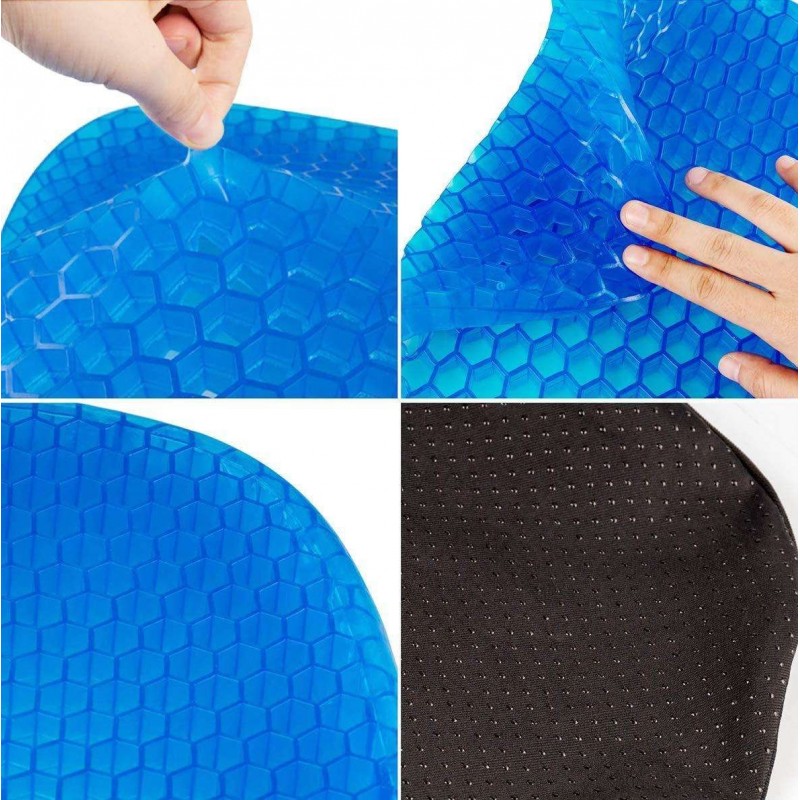 Cuscino gel nido d'ape sedia ufficio casa relax sostegno postura corretta flex