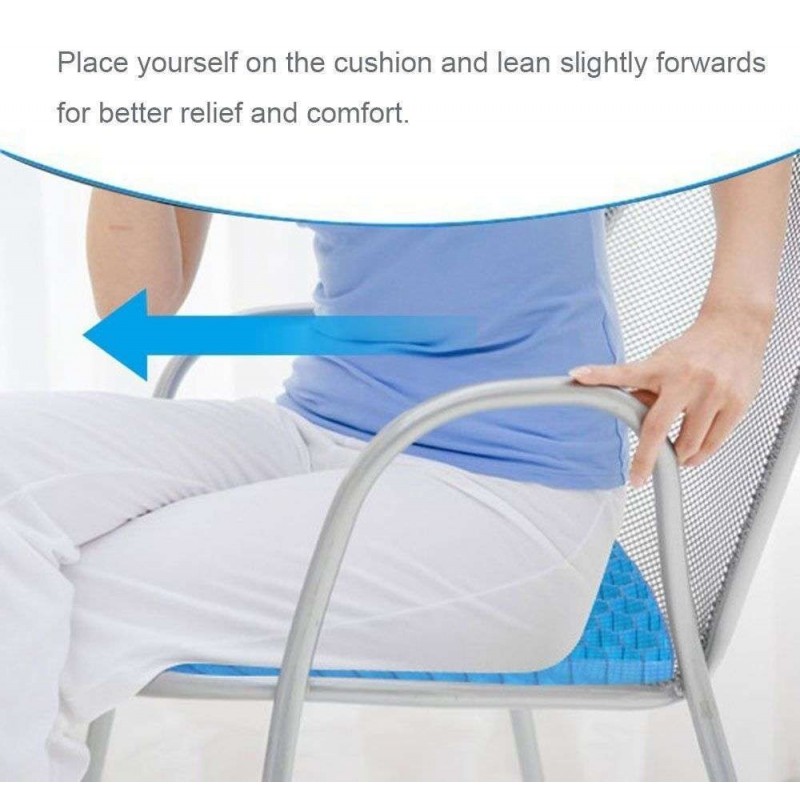 Cuscino gel nido d'ape sedia ufficio casa relax sostegno postura corretta flex