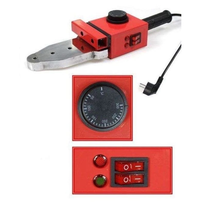 Kit Polifusore saldatore PVC 2300W saldatura tubi plastica 6 matrici PE PP PVDF