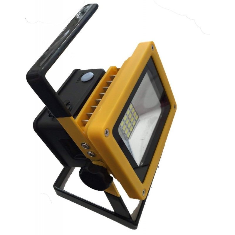 Faro Faretto 24 LED portatile impermeabile e ricaricabile con 2 modalità di luminosità e funzione emergenza rosso-blu