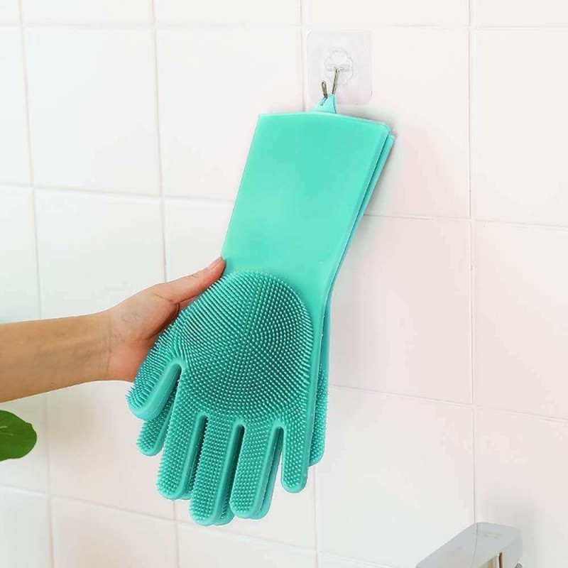 Guanti multiuso multifunzione spugna lavaggio casa esterno spazzola silicone