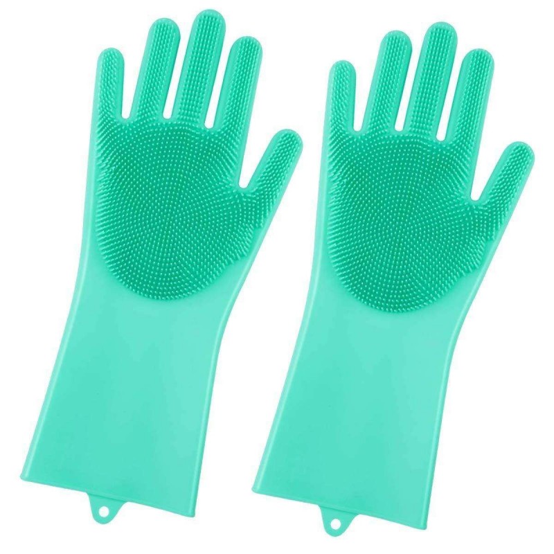 Guanti multiuso multifunzione spugna lavaggio casa esterno spazzola silicone
