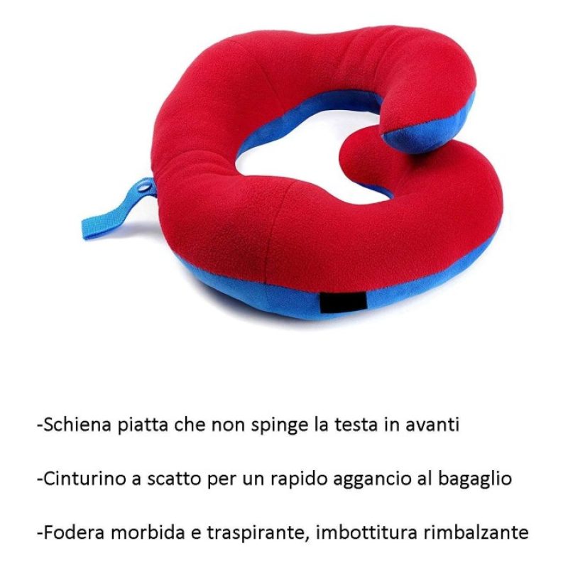cuscino viaggio riposo travel pillow relax collare collo auto treno aereo casa