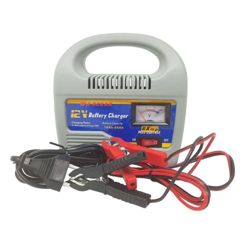 Caricabatterie portatile 6 8 12 ampere auto moto barca camper carica batteria