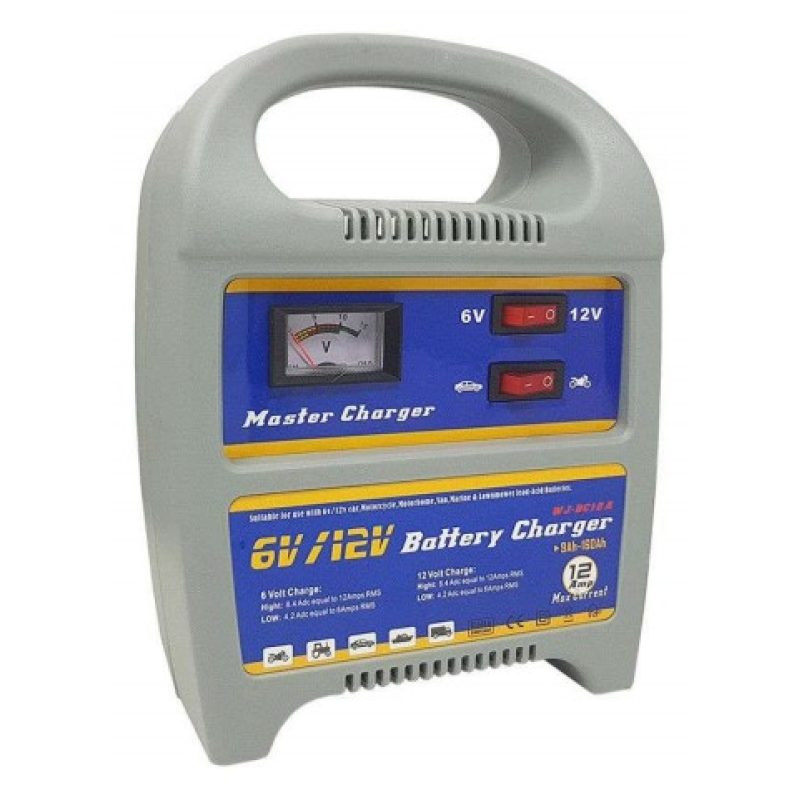 Caricabatterie portatile 6 8 12 ampere auto moto barca camper carica batteria