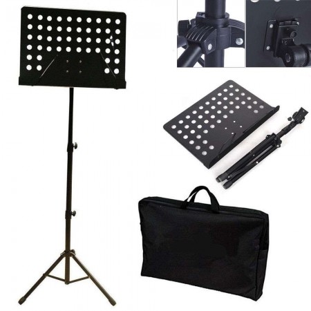Leggio treppiedi porta spartito scuola musica canto regolabile portatile sacca