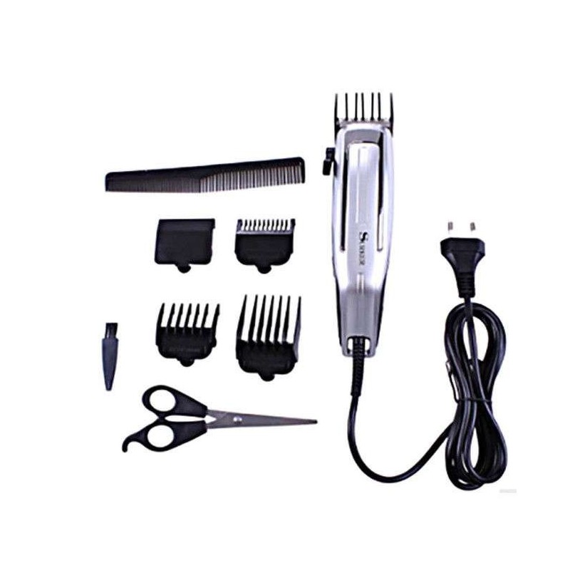 Rasoio Elettrico uomo sk-5605 ricaricabile 4 testine lama acciaio barba set