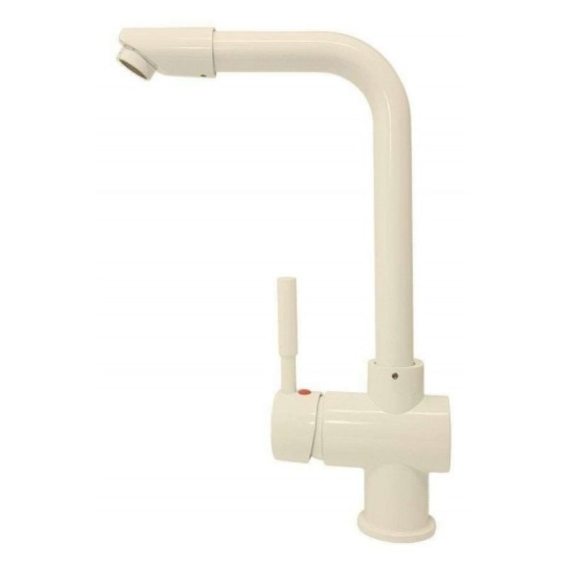 Rubinetto miscelatore lavello cucina lavabo casa bianco arredamento 813-5