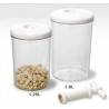 Set di 2 Barattoli per sottovuoto conservazioni cibi e salse con mini pompa per sotto vuoto a mano e tasto di fuoriuscita aria 