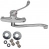 Rubinetto miscelatore lavello cucina lavabo casa lavello bagno muro grigio 5033