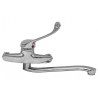Rubinetto miscelatore lavello cucina lavabo casa lavello bagno muro grigio 5033