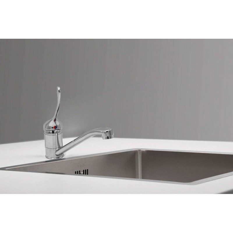 Rubinetto miscelatore lavello cucina lavabo casa lavello bagno grigio 5034