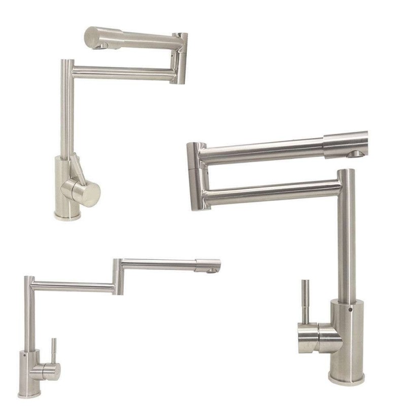 Rubinetto miscelatore lavello cucina lavabo bagno snodabile girevole 9006