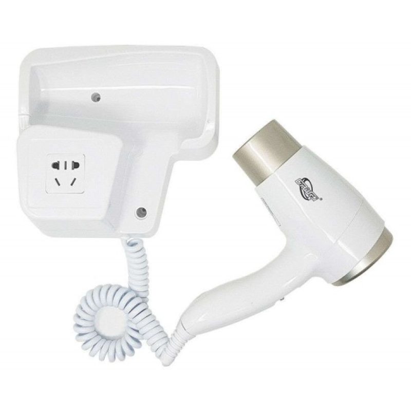 DRIWEI Asciugacapelli phon da parete 1600W palestra casa hotel presa muro dw-033