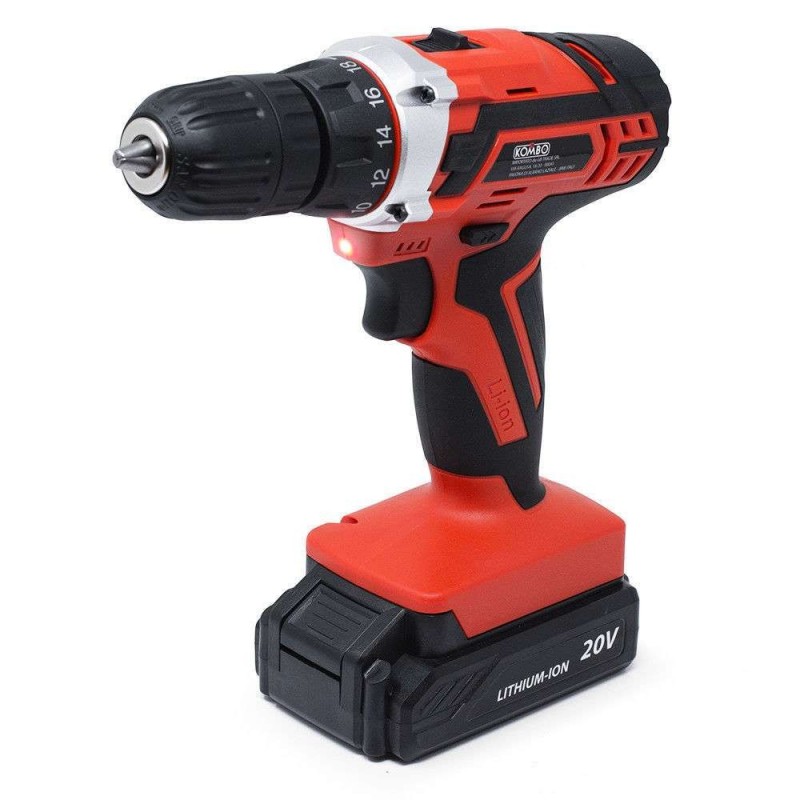 KOMBO Trapano avvitatore a batteria litio portatile 1300mah 20V ko833 fai da te