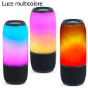 Cassa bluetooth portatile smartphone riproduzione lettore mp3 musica luce cavo