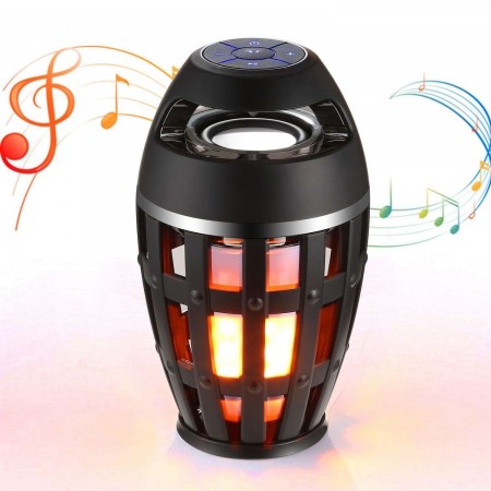 Cassa portatile smartphone speaker lettore musicale luce fiamma relax Bluetooth