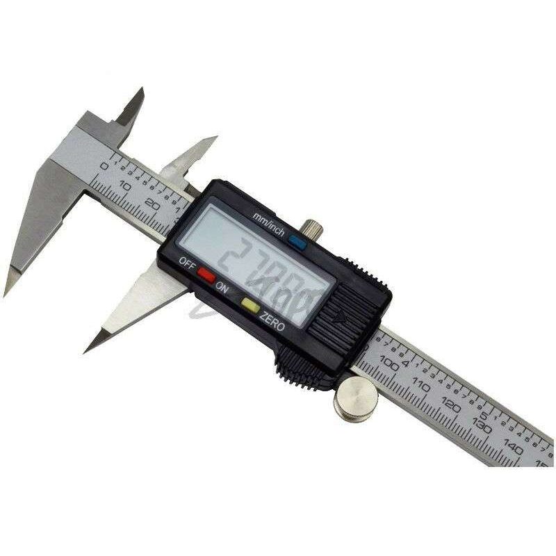 Calibro digitale display extra LCD 150mm portatile custodia rigida fai da te