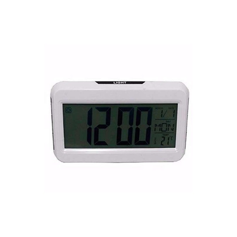Orologio sveglia display LCD data orario controllo luce allarme luce notturna