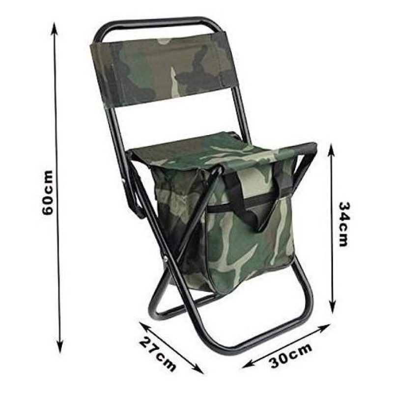 Sedia portatile pieghevole da campeggio pesca caccia o camping sgabello di facile trasporto - Colore Mimetico