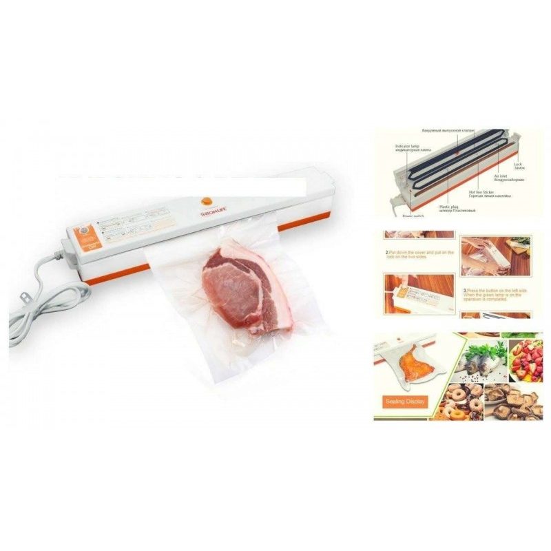 Macchina per sottovuoto 100W alimenti conservazione cibo confeziona buste 30 cm
