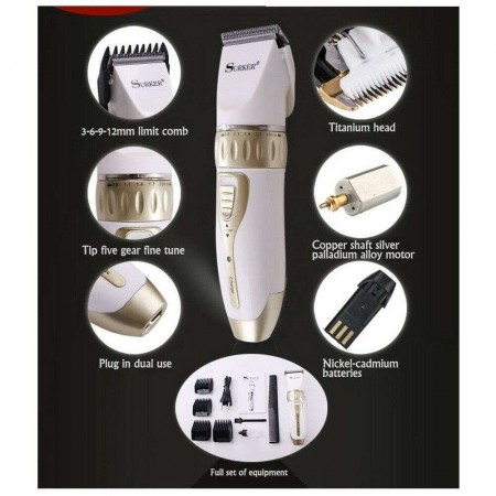 Rasoio Elettrico uomo sk-5802 ricaricabile taglia capelli lama acciaio barba set