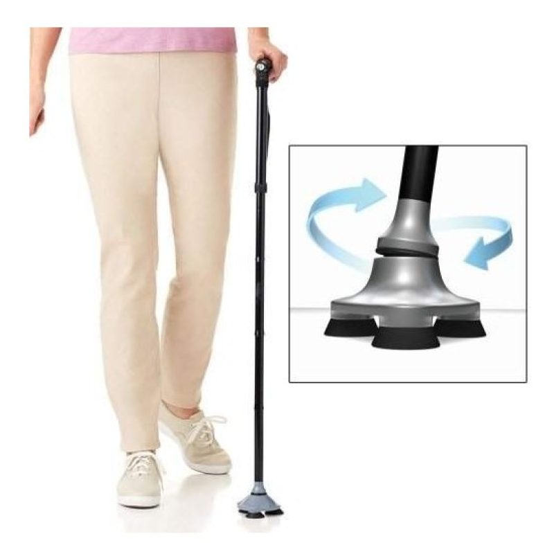 BASTONE MAGIC CANE DA PASSEGGIO PIEGHEVOLE CON TORCIA LED INCORPORATA TREKKING
