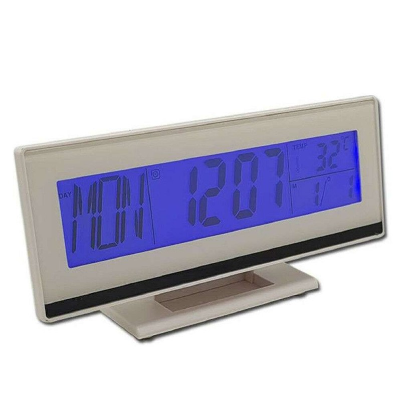 Orologio da tavolo display LCD sveglia DS3618 ora temperatura parlante anziani