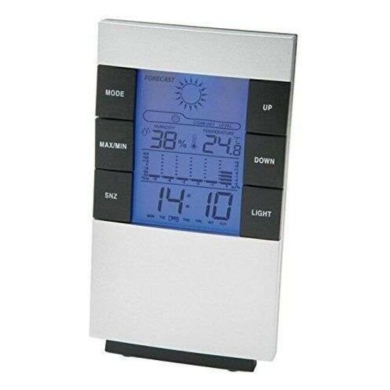 Stazione meteorologica Orologio da tavolo display LCD sveglia allarme DS3210 ora temperatura calendario