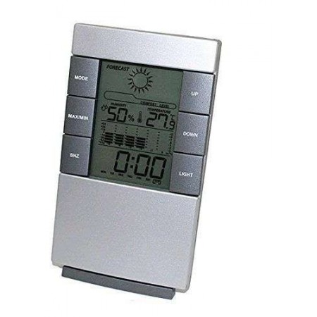 Stazione meteorologica Orologio da tavolo display LCD sveglia allarme DS3210 ora temperatura calendario