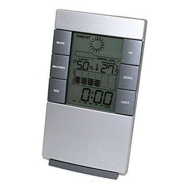 Stazione meteorologica Orologio da tavolo display LCD sveglia allarme DS3210 ora temperatura calendario