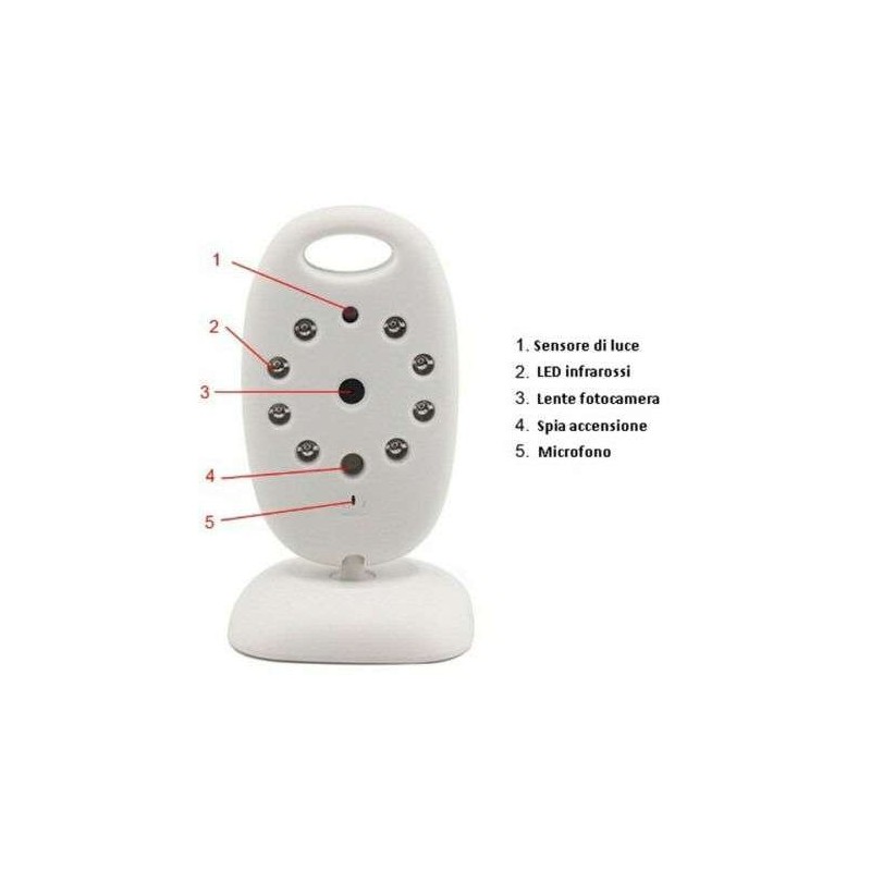 Baby monitor sicurezza sorveglianza bambino notte sonno neaonato video audio