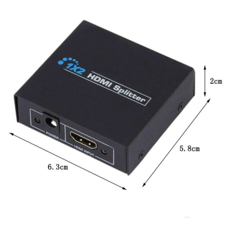 Splitter sdoppiatore HDMI 1.4 alta risoluzione 3D 2 uscite TV DVD televisore 