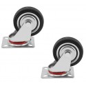 4 ruote gomma ricambio carrello rotella con staffa misure varie ruota girevole  4 ruote gomma ricambio carrello rotella con staffa misure varie ruota girevole