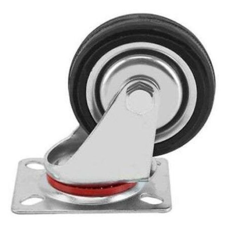 4 ruote gomma ricambio carrello rotella con staffa misure varie ruota girevole 