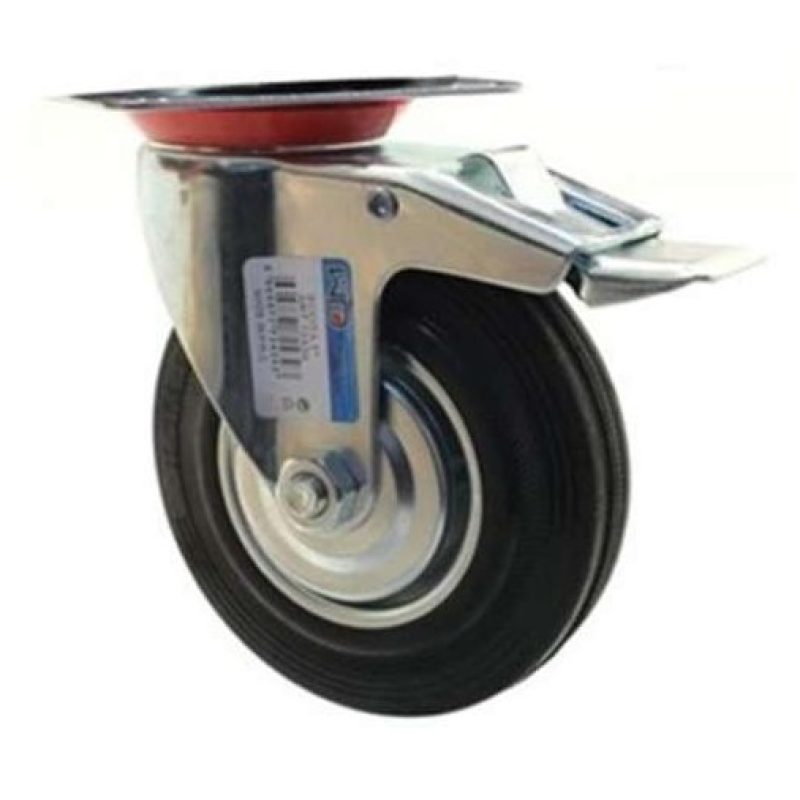 4 ruote gomma ricambio carrello rotella con staffa misure varie ruota girevole 